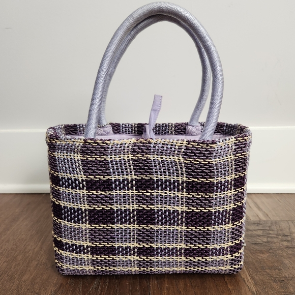 THE SAK purple woven plaid purse - Picture 3 of 10